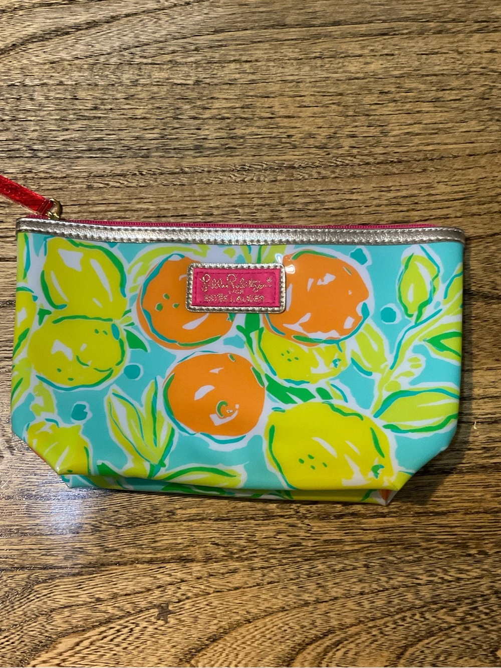 Lilly Pulitzer for Estée Lauder Citrus Print Cosmetic Bag, EUC